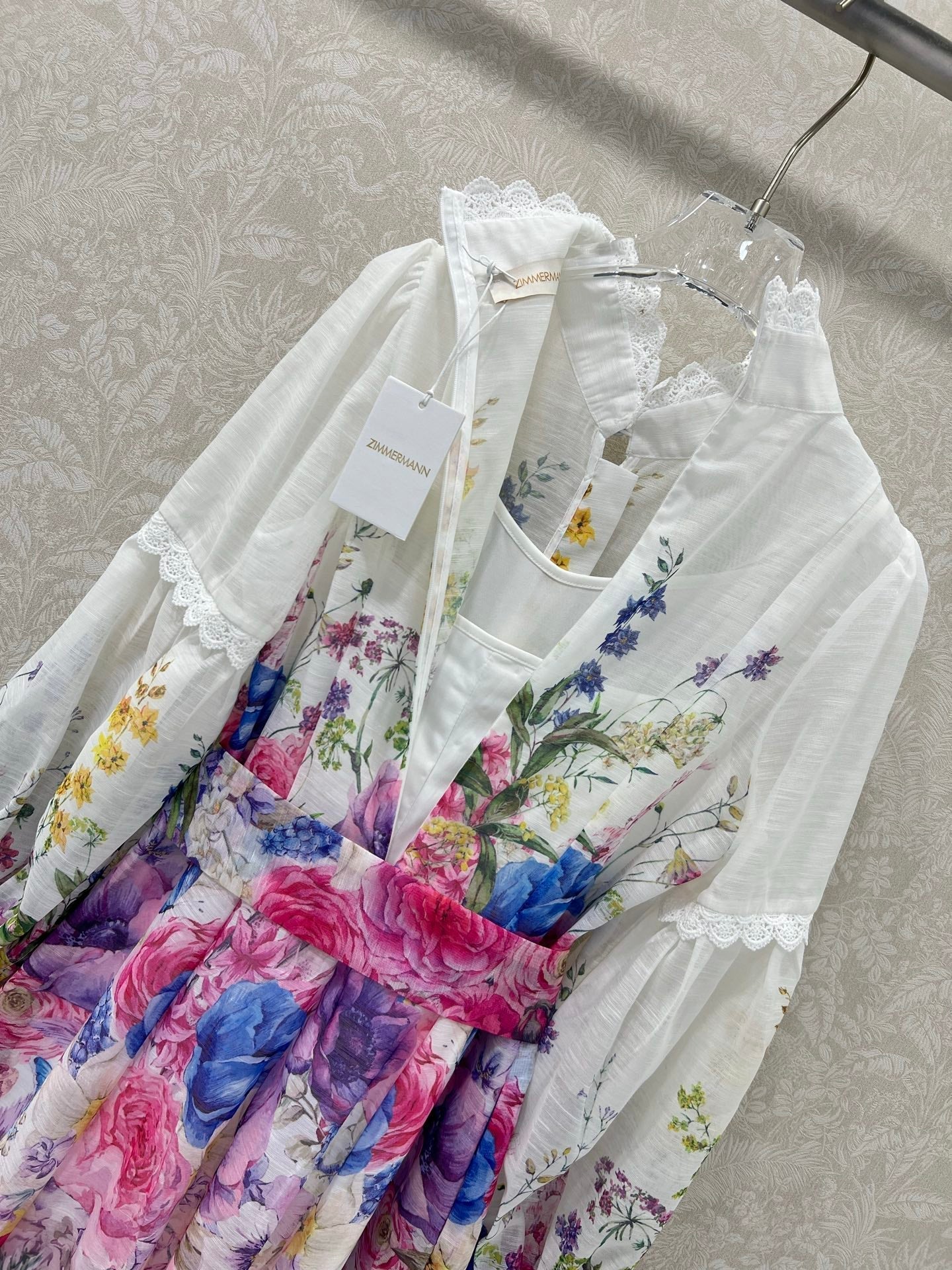 ZIMMER FLORAL PRINT DRESS WITH STAND COLLAR 269177