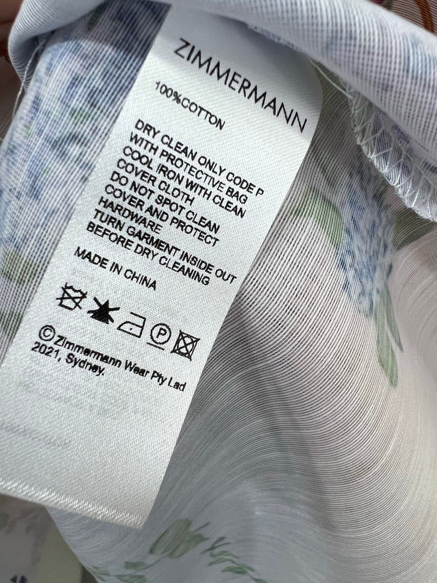 ZIMMER FLORAL DRESS WITH STAND COLLAR AND BELT 269180