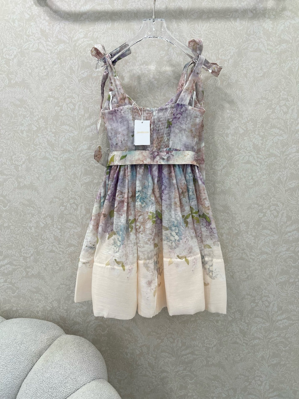 ZIMMERMANN SHORT DOPAMINE HERRINGBONE DRESS 269370