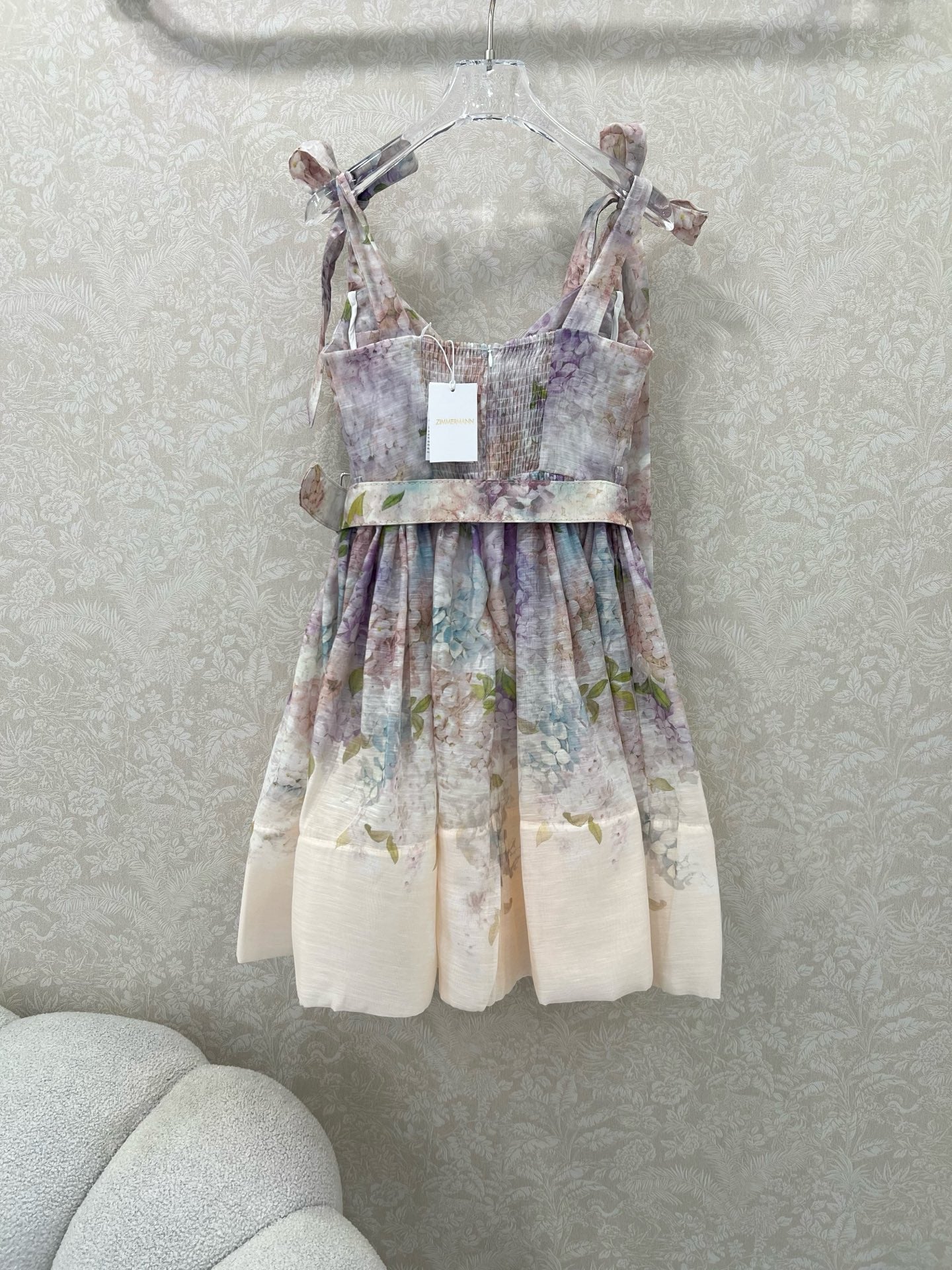 ZIMMERMANN SHORT DOPAMINE HERRINGBONE DRESS 269370