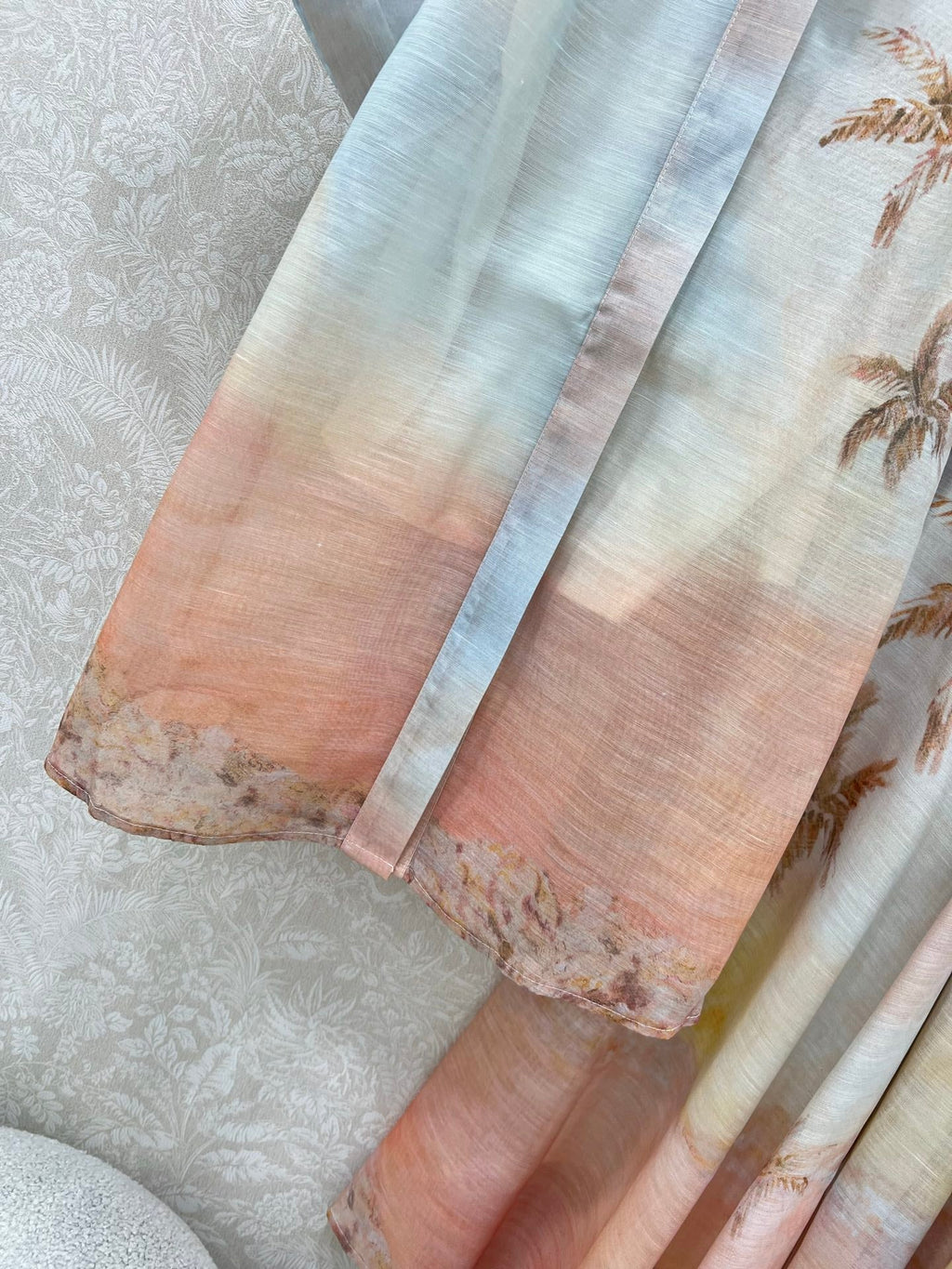 ZIMMERMANN SHORT-SLEEVE SHIRT AND HIGH-WAIST MAXI SKIRT SET 275079