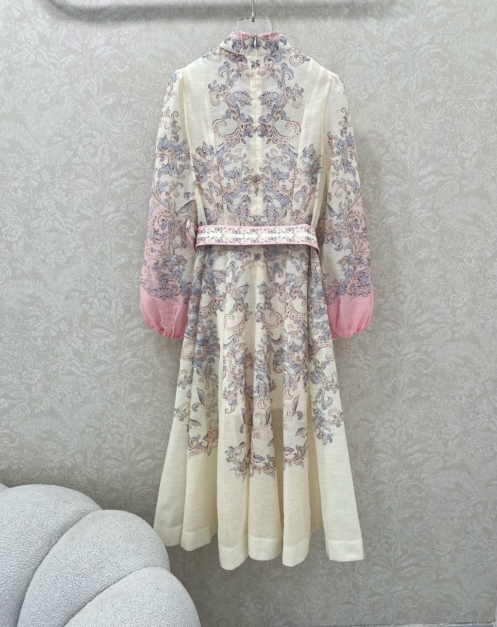 ZIMMERMANN LONG DRESS WITH A STAND COLLAR 275112