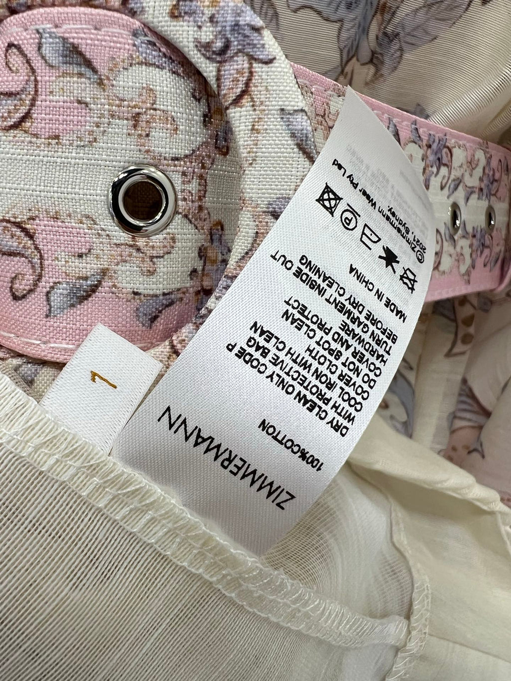 ZIMMERMANN SHORT DRESS WITH A STAND COLLAR 275114