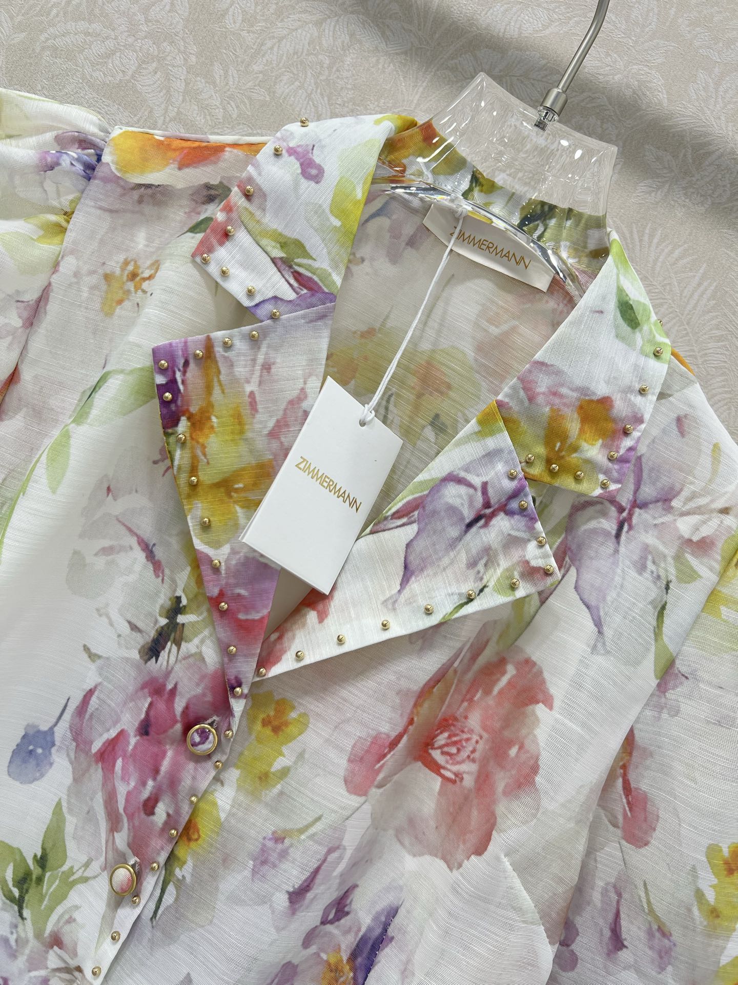 ZIMMERMANN SET OF SHORT-SLEEVE SHIRT AND TAILORED SHORTS 275122