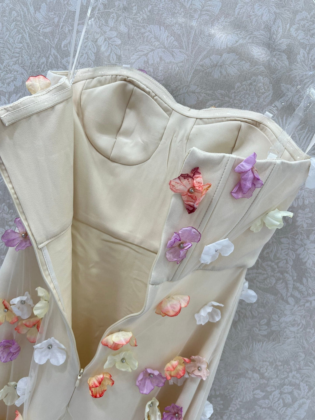 ZIMMERMANN TUBE DRESS WITH 3D FLORAL PATTERN 275124