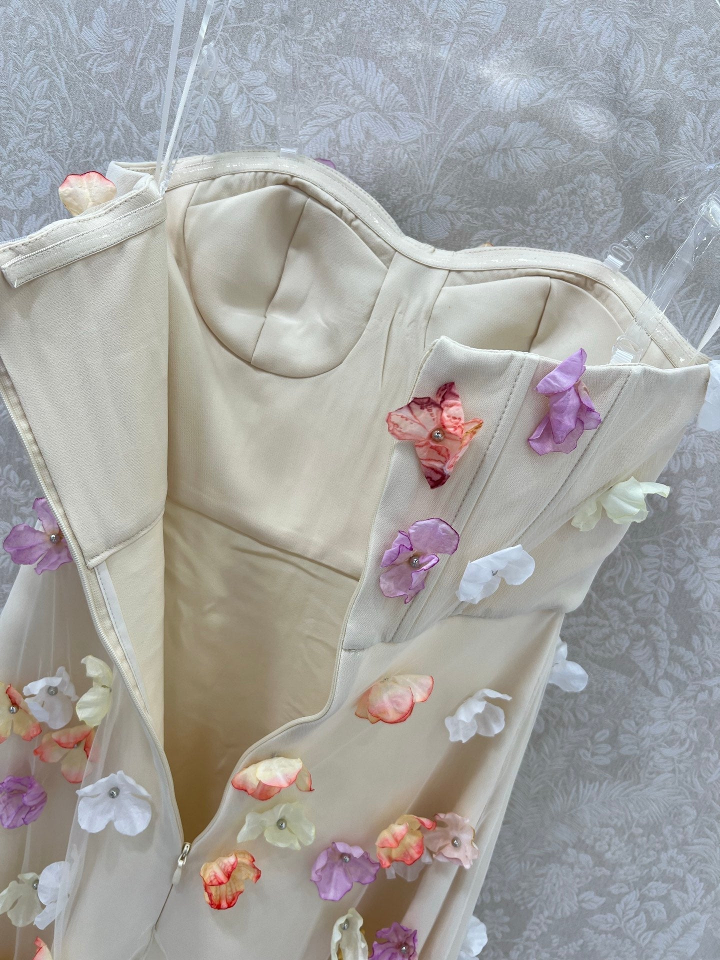 ZIMMERMANN TUBE DRESS WITH 3D FLORAL PATTERN 275124