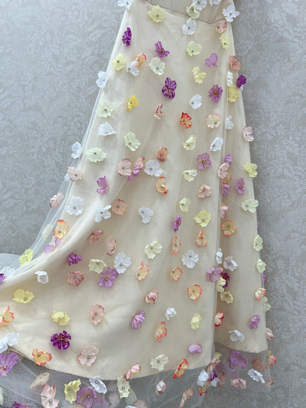 ZIMMERMANN TUBE DRESS WITH 3D FLORAL PATTERN 275124