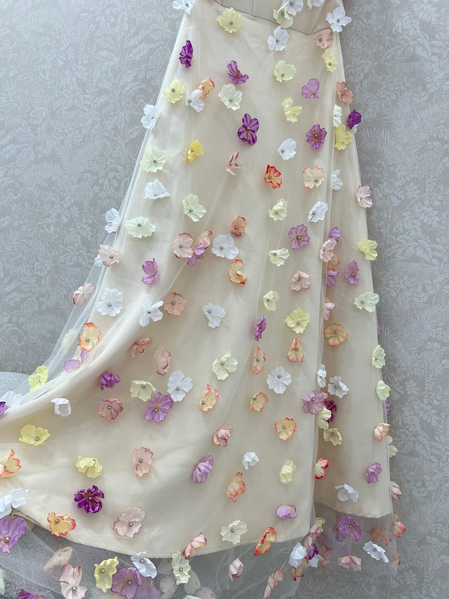 ZIMMERMANN TUBE DRESS WITH 3D FLORAL PATTERN 275124