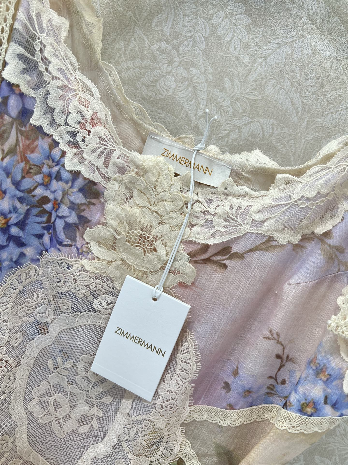 ZIMMERMANN SLEEVELESS HALTER DRESS WITH V-NECK 275127