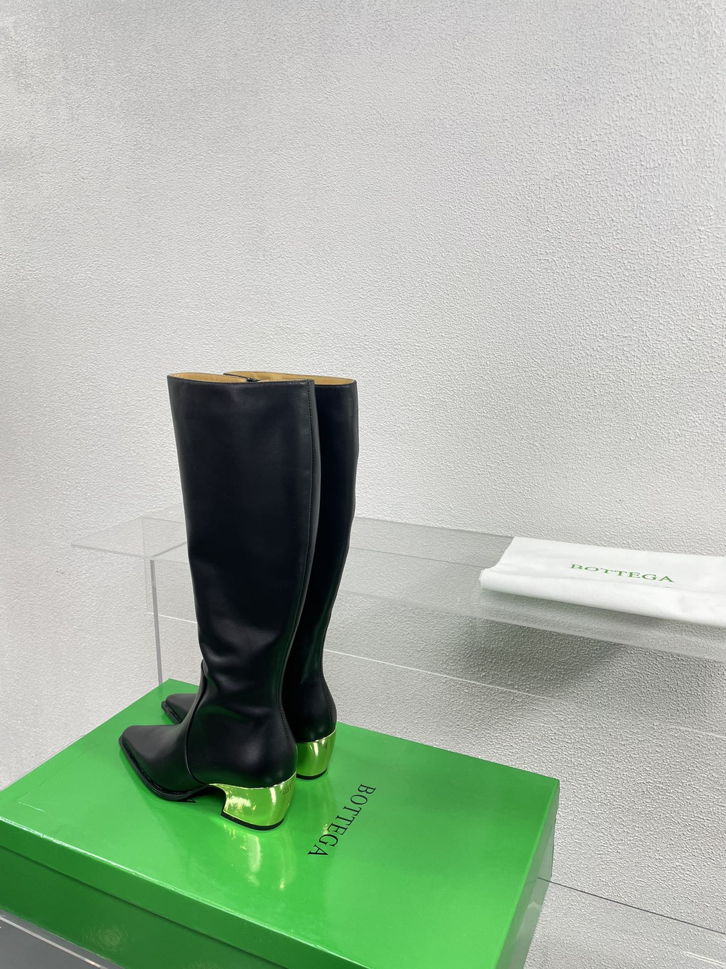 TEX HIGH BOOT IN BLACK CALFSKIN