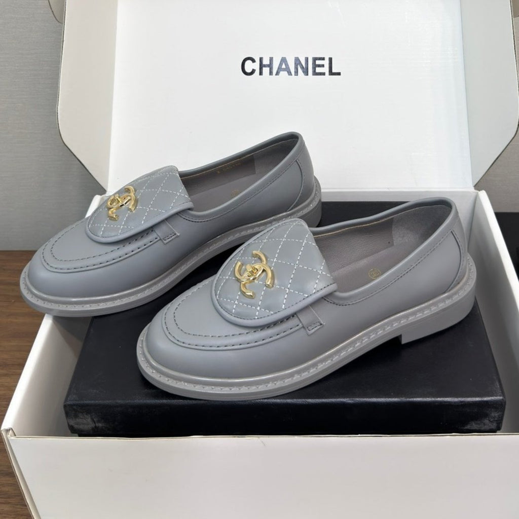MOCCASIN 2.5 CM IN ASH GRAY PREMIUM LAMBSKIN
