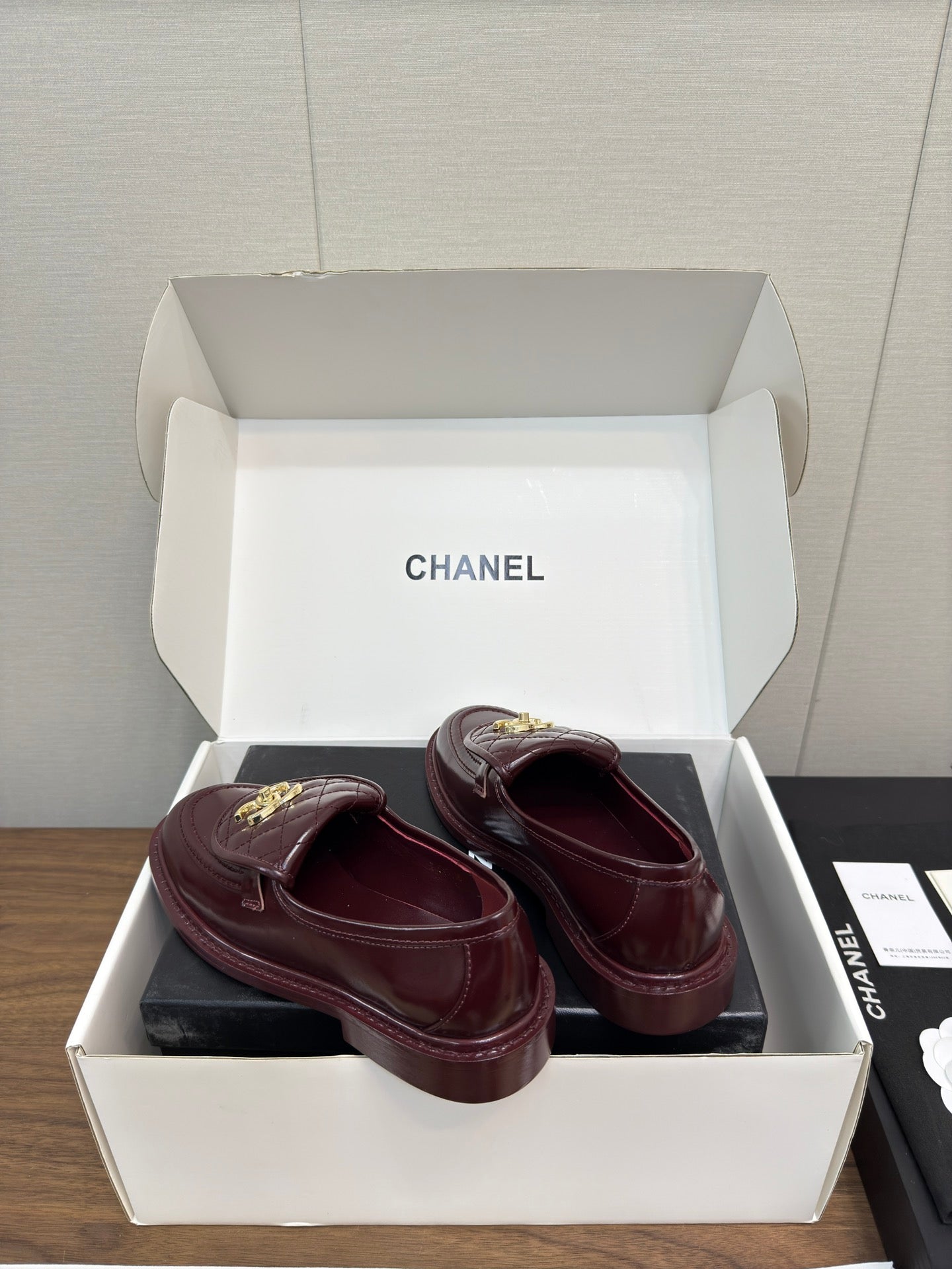 MOCCASIN 2.5 CM IN MAHOGANY RED PREMIUM LAMBSKIN