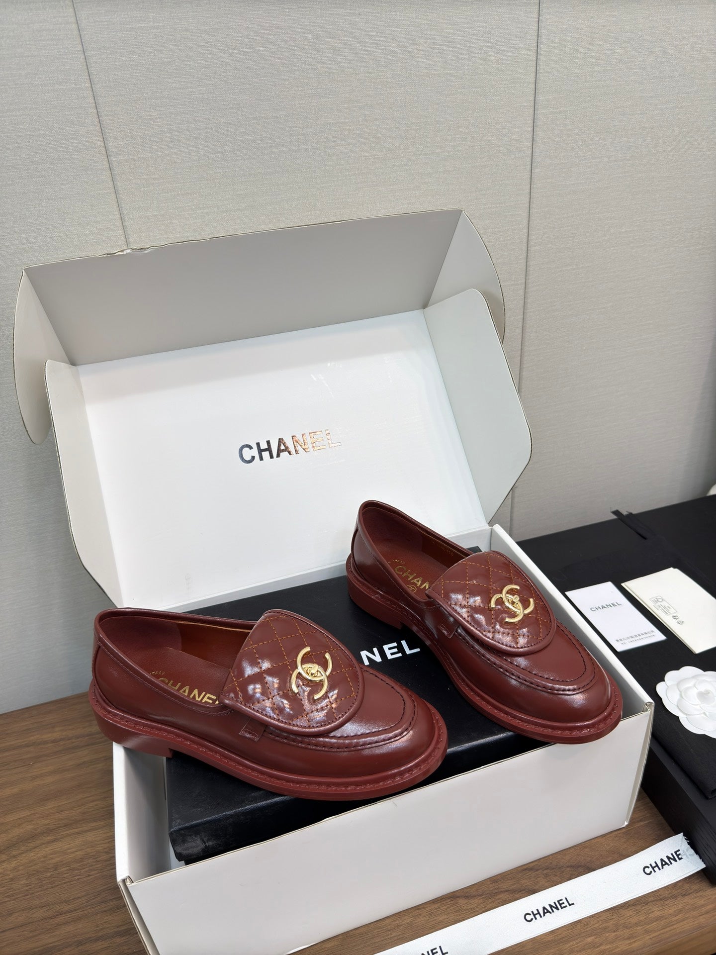 MOCCASIN 2.5 CM IN JAM RED PREMIUM LAMBSKIN