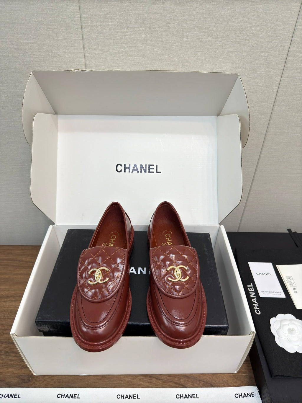 MOCCASIN 2.5 CM IN JAM RED PREMIUM LAMBSKIN