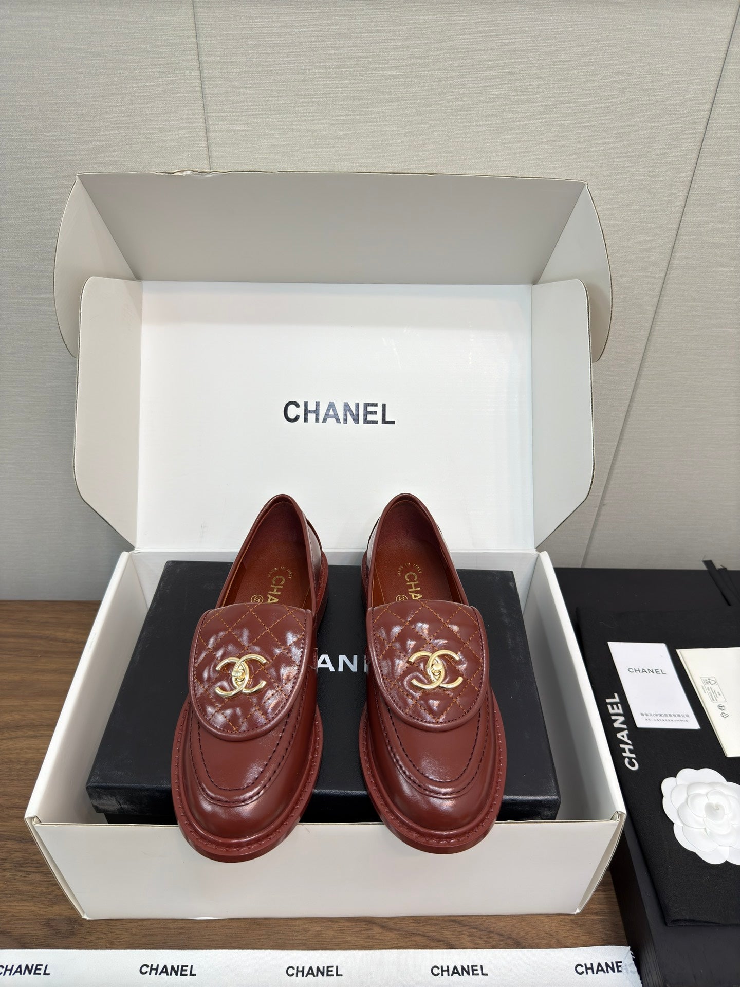 MOCCASIN 2.5 CM IN JAM RED PREMIUM LAMBSKIN