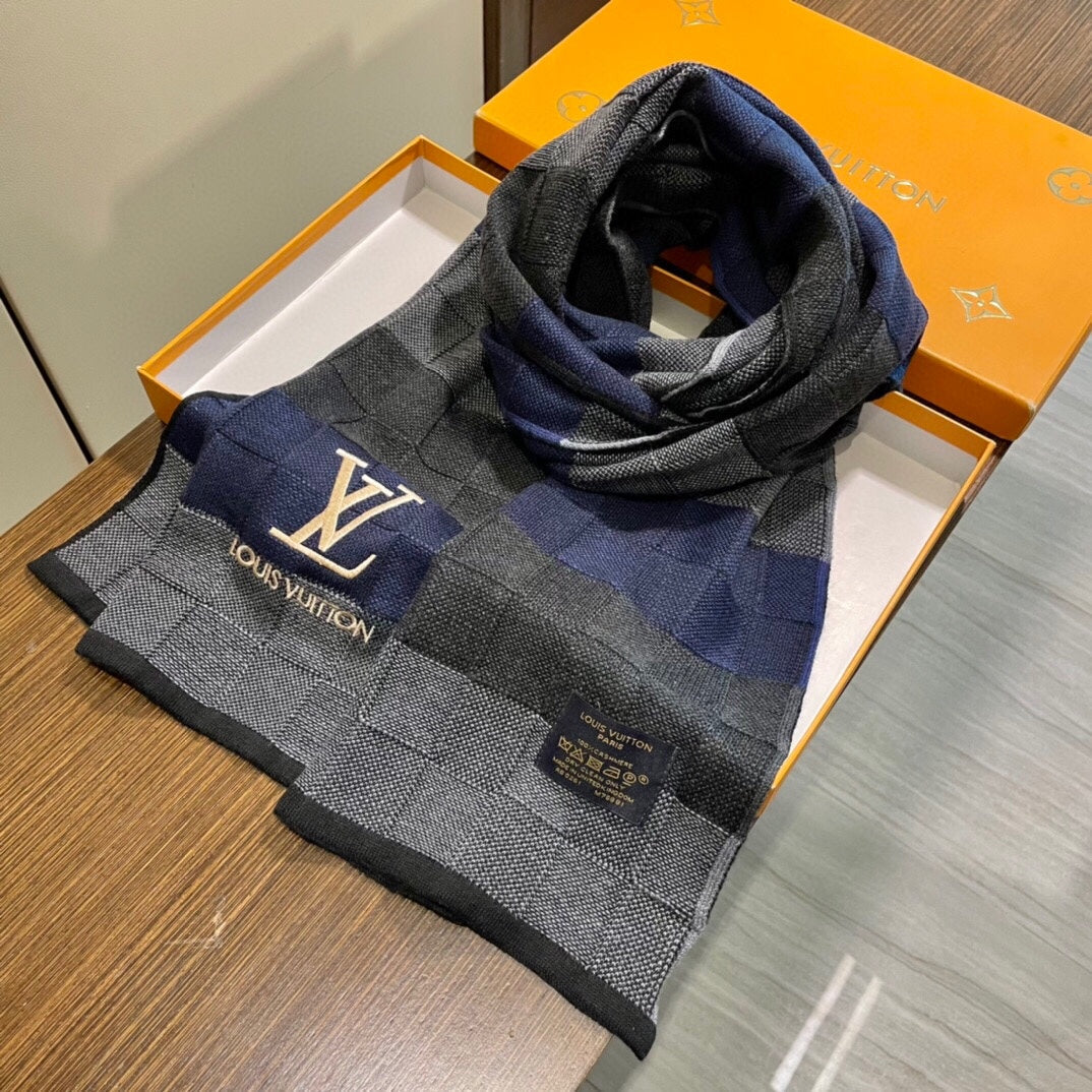 DAMIER HERITAGE SCARF 180 CM IN COLORFUL CASHMERE 391149