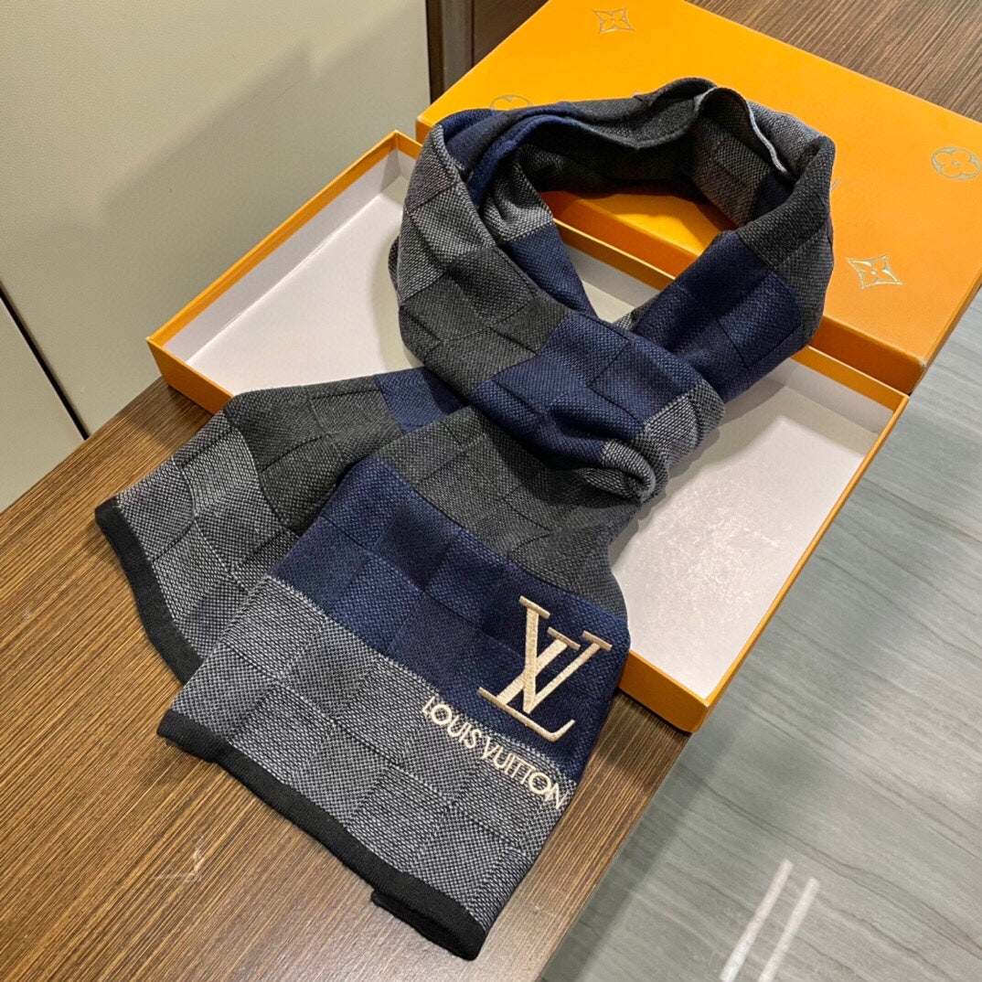 DAMIER HERITAGE SCARF 180 CM IN COLORFUL CASHMERE 391149