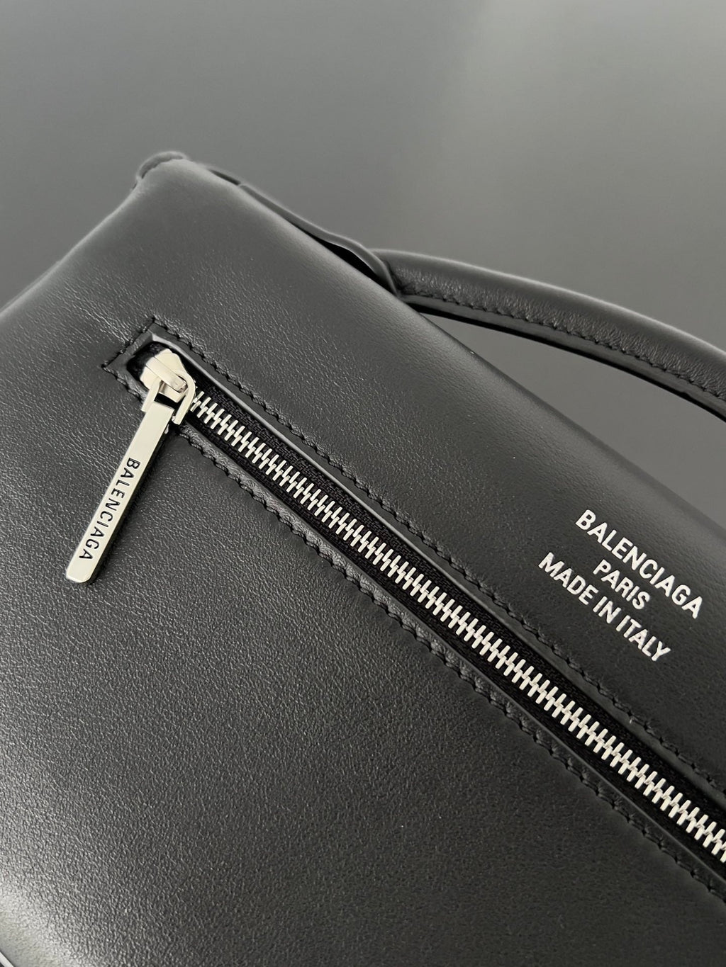 BEL AIR CLUTCH 27 IN BLACK NAPPA LAMBSKIN SILVER HARDWARE