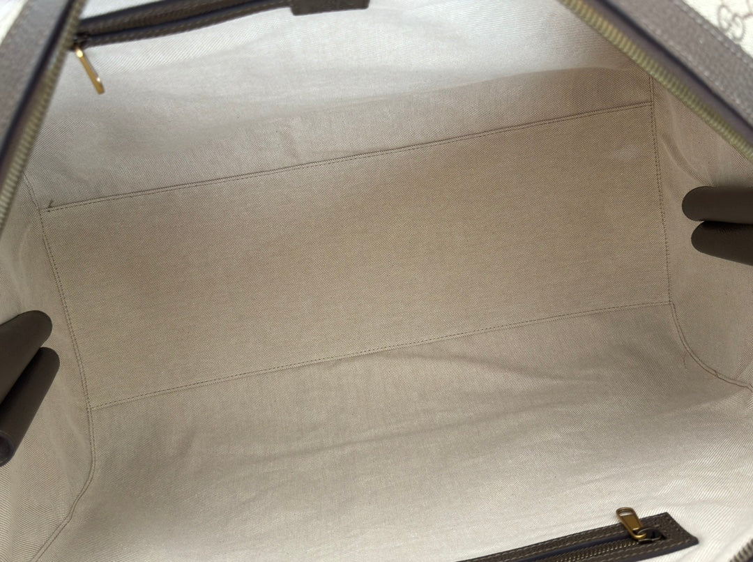 SAVOY LARGE DUFFLE BAG 50 IN BEIGE AND EBONY GG SUPREME CANVAS