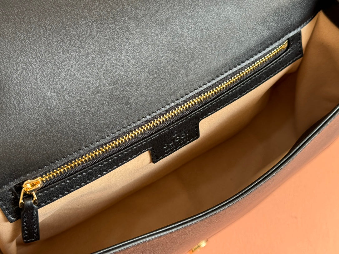 BLONDIE LARGE TOP HANDLE BAG 32 IN NATURAL COTTON LINEN CANVAS BLACK CALFSKIN