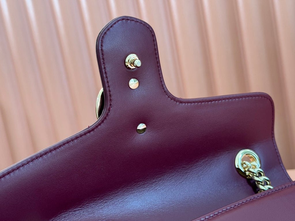 MARMONT MEDIUM SHOUDER BAG 26 IN ROSSO ANCORA RED CALFSKIN