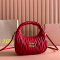 WANDER MATELASSÉ HANDBAG 23 IN CERISE RED LAMBSKIN