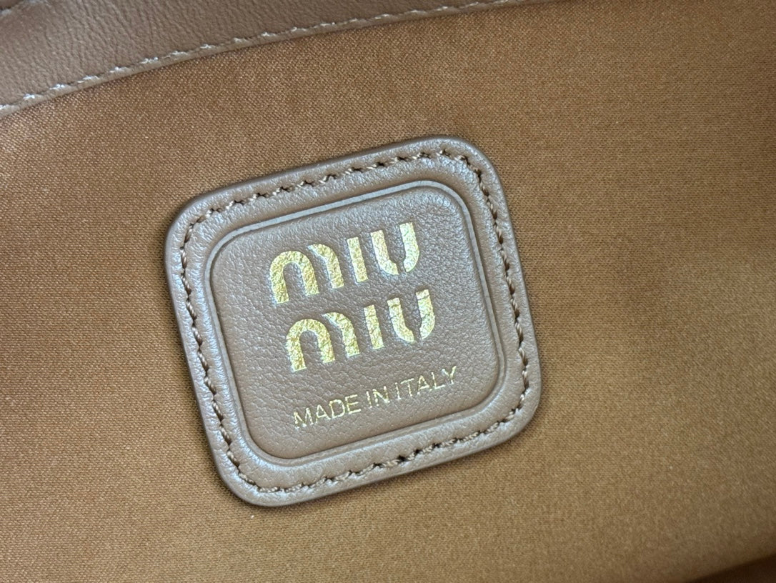 JOIE HAND BAG 32 IN BRUNETTE BROWN SHINY LAMBSKIN