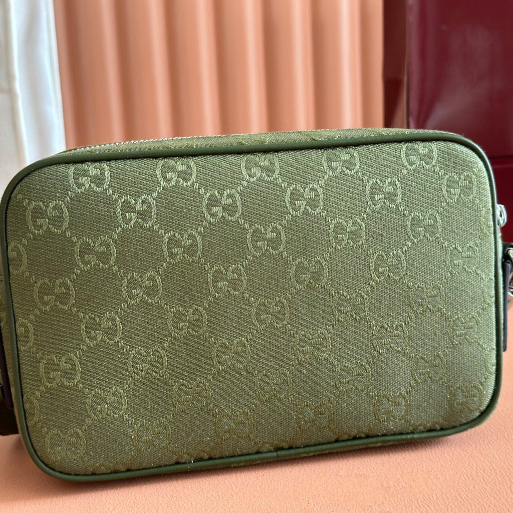 SMALL CROSSBODY BAG 23.5 IN FOREST GREEN GG CANVAS