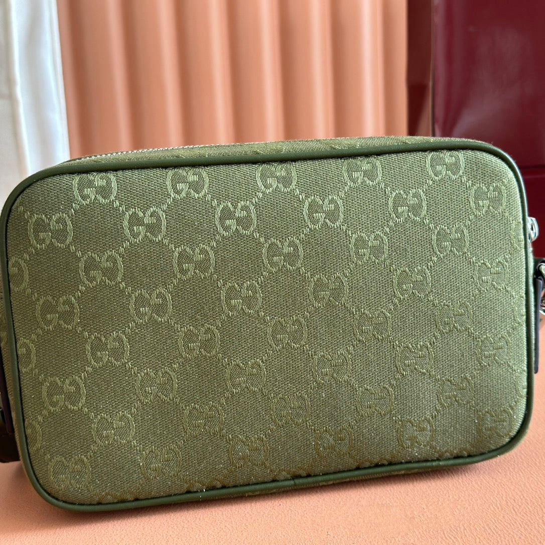 SMALL CROSSBODY BAG 23.5 IN FOREST GREEN GG CANVAS