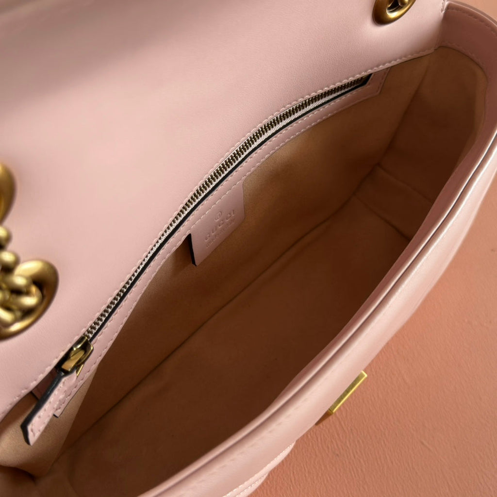 MEDIUM MARMONT MATELASSÉ 26 IN LIGHT PINK CALFSKIN