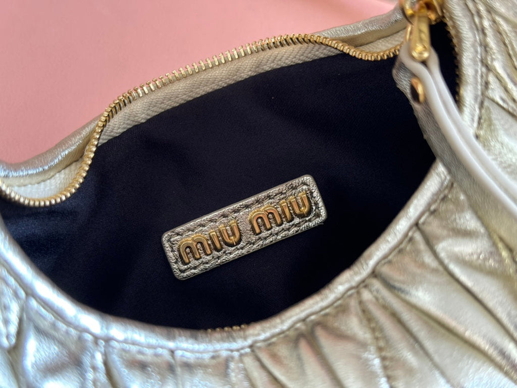 WANDER MATELASSÉ NAPPA MINI BAG 18 IN GOLDEN LAMBSKIN