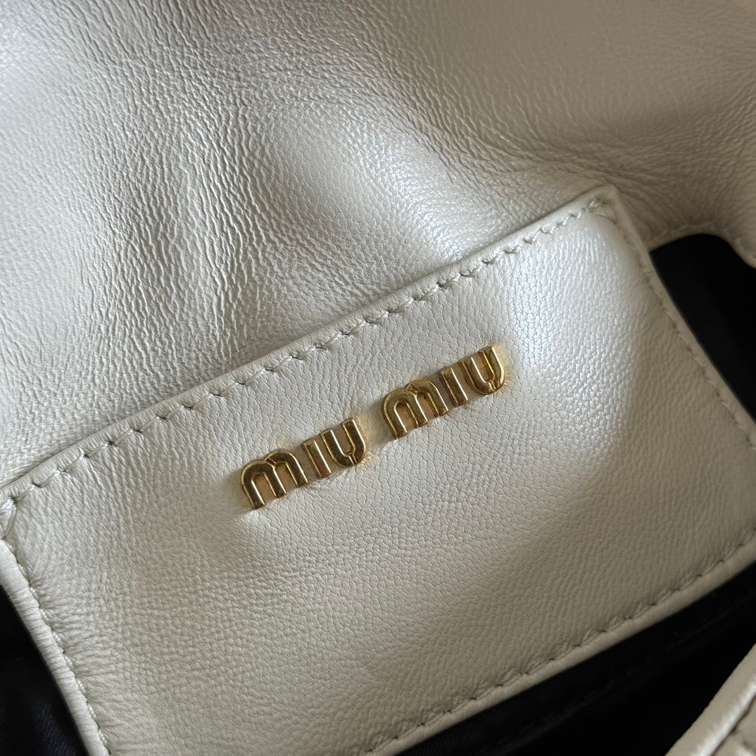 MATELASSÉ NAPPA LEATHER MINI BAG 18 WHITE