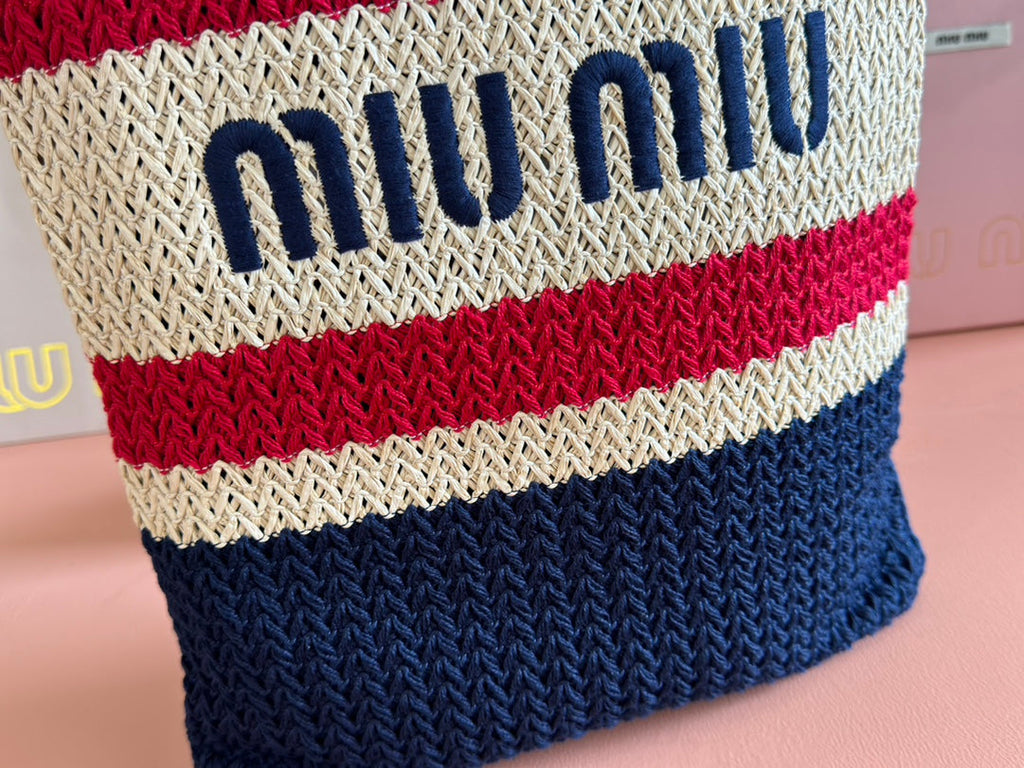 BOLSA TOTE WOVEN 38 MULTICOLOR IN RAFFIA