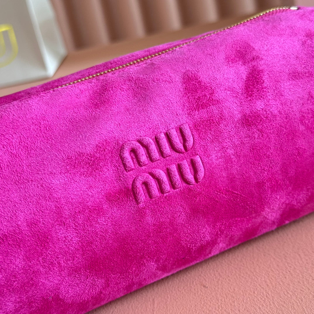 SUEDE BAG 22 FUCHSIA GOLD HARDWARE