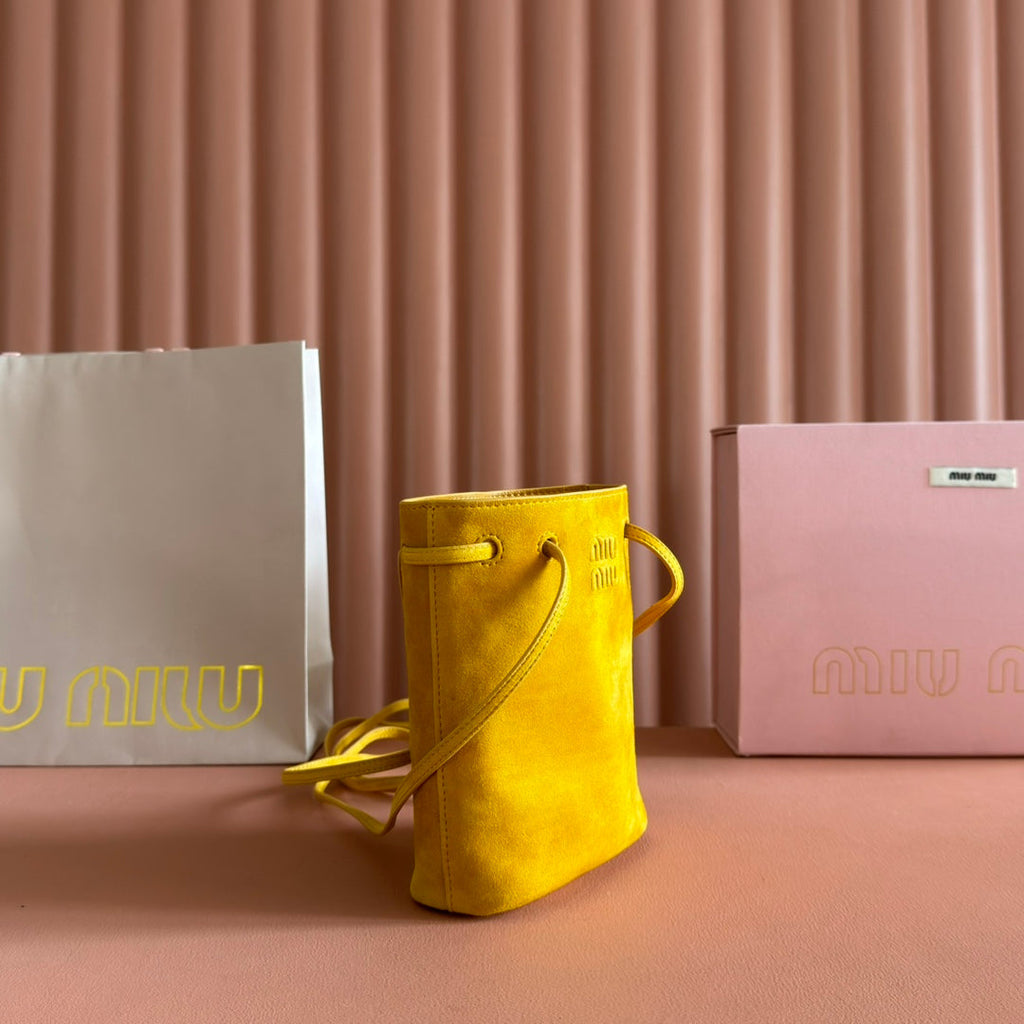 MINI TOTE BAG 17 MUSTARD YELLOW IN NAPPA CALFSKIN