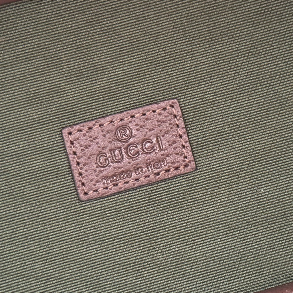 GUCCI 25S OPHIDIA SMALL SHOULDER BAG 23 CM IN BEIGE MIX BROWN CALFSKIN