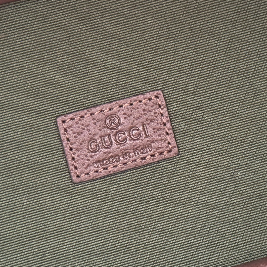 GUCCI 25S OPHIDIA SMALL SHOULDER BAG 23 CM IN BEIGE MIX BROWN CALFSKIN