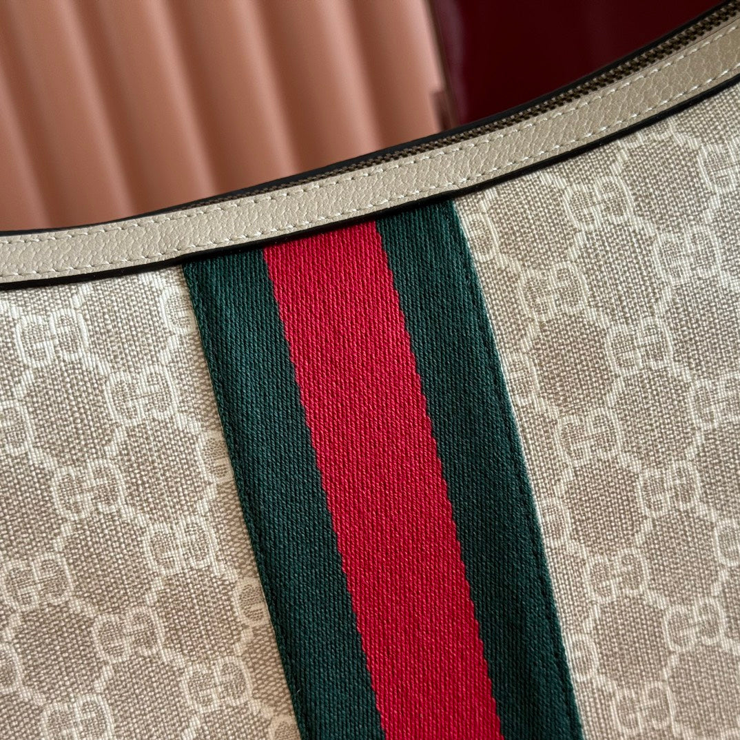 GG 25S EPILOGUE BAG 30 IN BEIGE AND WHITE CALFSKIN