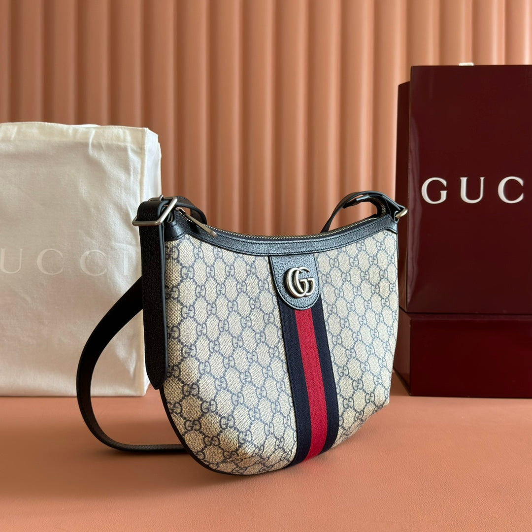 GG 25S EPILOGUE BAG 30 IN BEIGE AND BLACK CALFSKIN