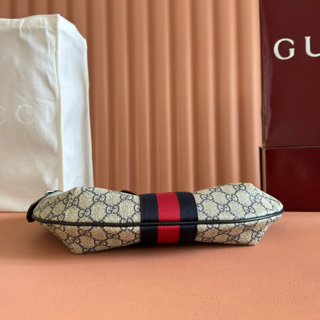 GG 25S EPILOGUE BAG 30 IN BEIGE AND BLACK CALFSKIN