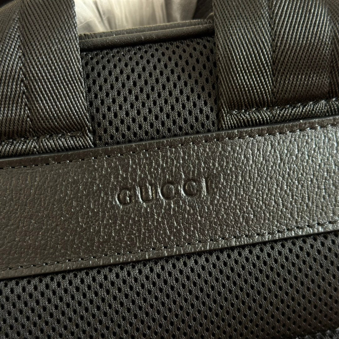 GUCCI 25S OPHIDIA MEDIUM BACKPACK 41 BLACK IN CALFSKIN