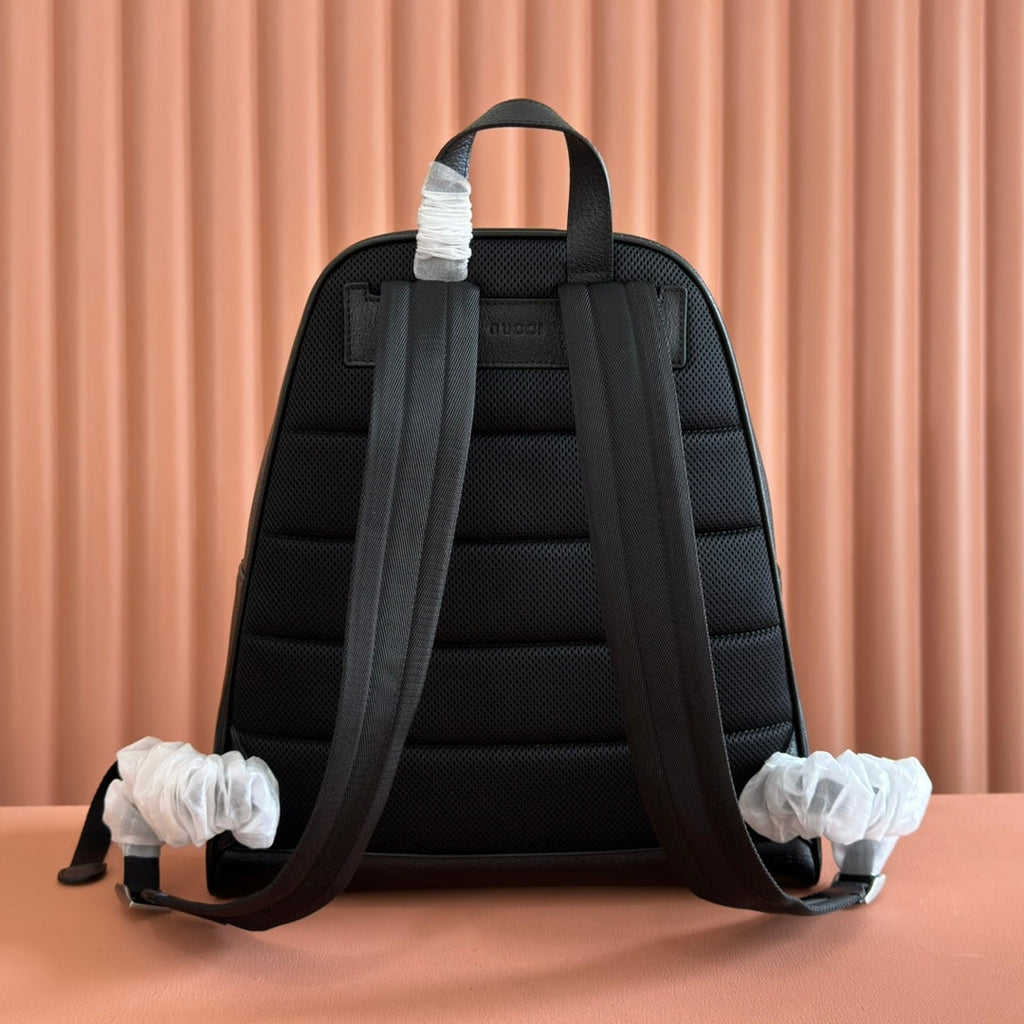 GUCCI 25S OPHIDIA MEDIUM BACKPACK 41 BLACK IN CALFSKIN