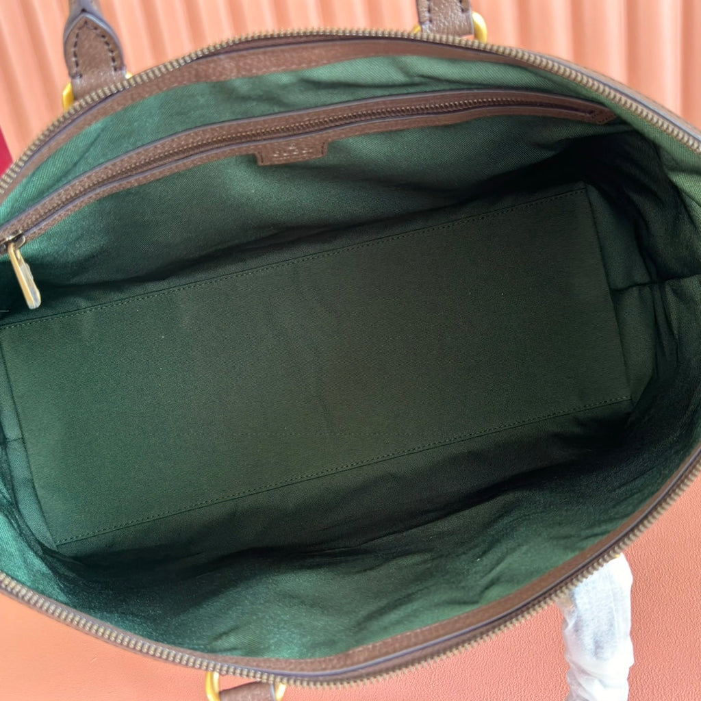 GG 25S SAVOY LARGE BAG 48 IN BEIGE AND EBONY GG SUPREME CANVAS