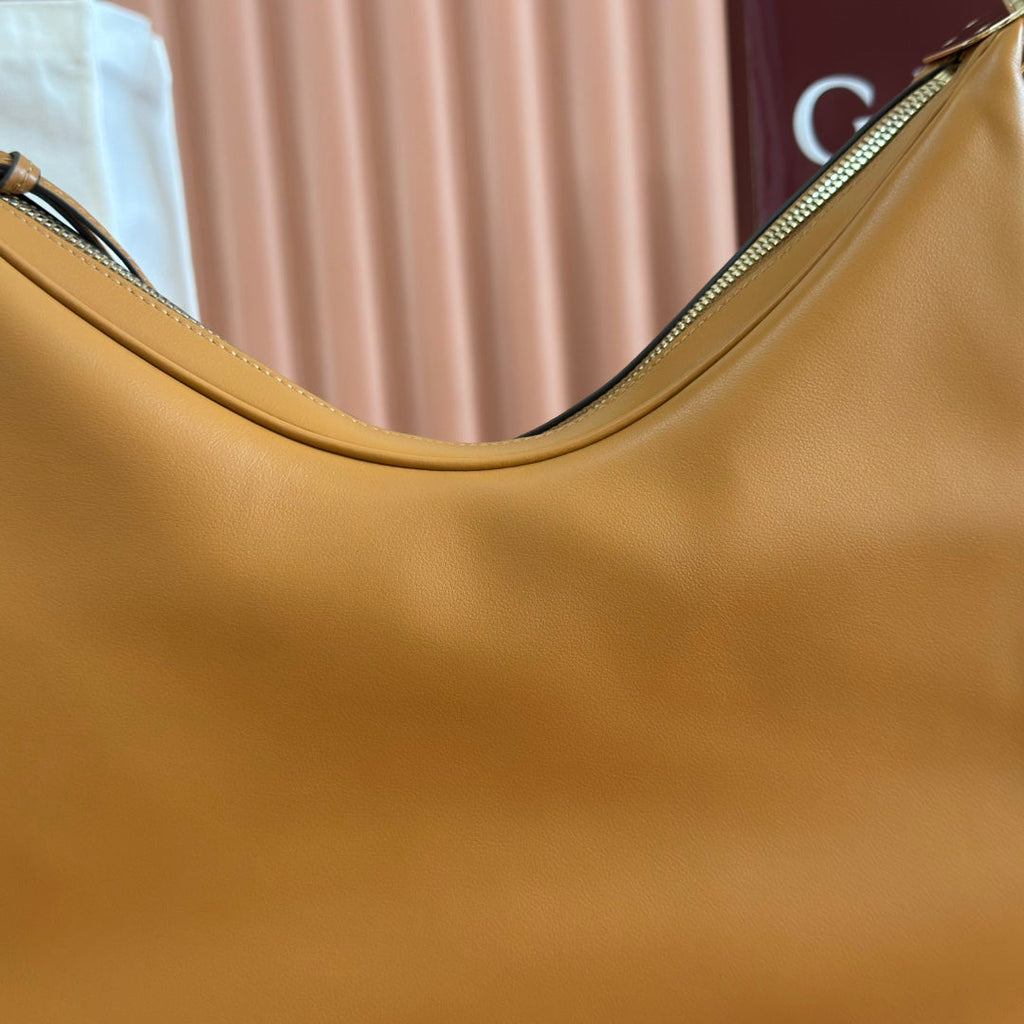 GUCCI 25S ATTACHE SHOULDER BAG 35 CM IN BROWN CALFSKIN