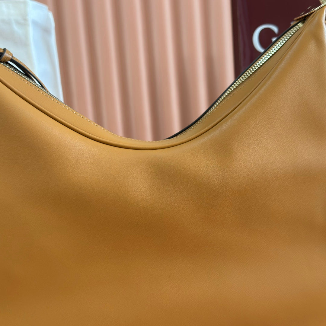 GUCCI 25S ATTACHE SHOULDER BAG 35 CM IN BROWN CALFSKIN