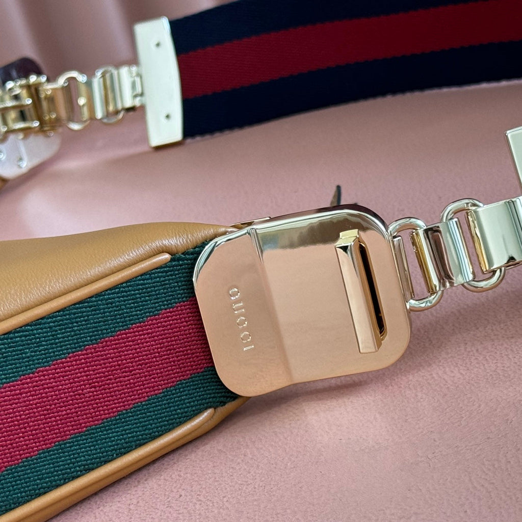 GUCCI 25S ATTACHE SHOULDER BAG 35 CM IN BROWN CALFSKIN