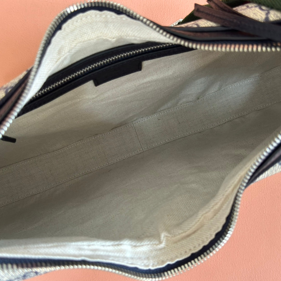 GUCCI 25S ATTACHE SHOULDER BAG 35 CM IN DARK BEIGE MIX BLACK CALFSKIN