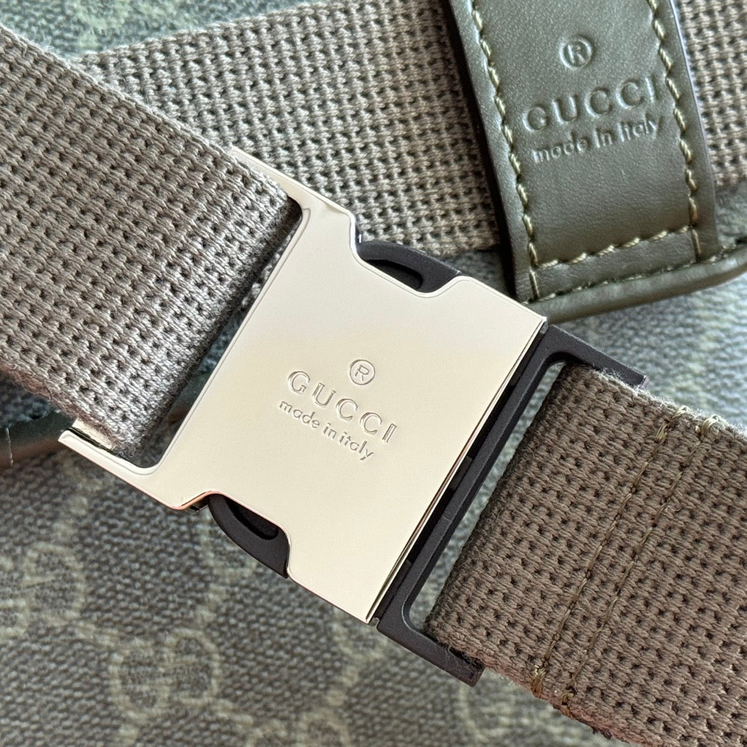 GUCCI 25S WAIST BAG 24 CM IN MOSS GREEN CALFSKIN