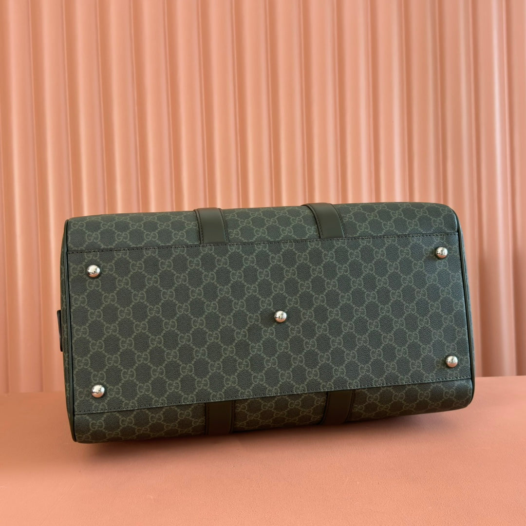 GUCCI 25S OPHIDIA MEDIUM BAG 45 CM IN MOSS GREEN CALFSKIN