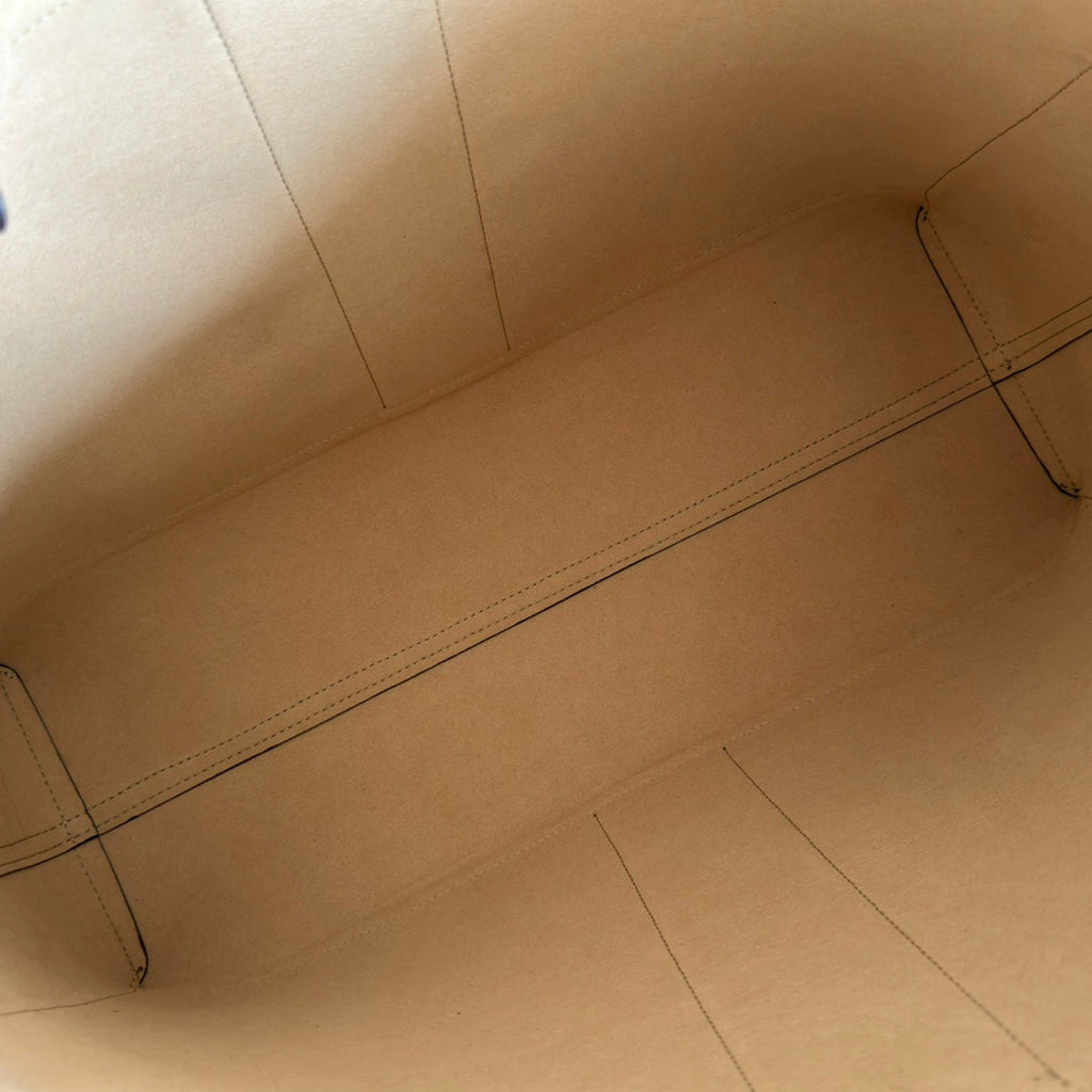 GUCCI 25S TOTE BAG 44 CM IN DARK BROWN MIX BEIGE LAMBSKIN WITH GOLD HARDWARE